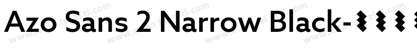 Azo Sans 2 Narrow Black字体转换